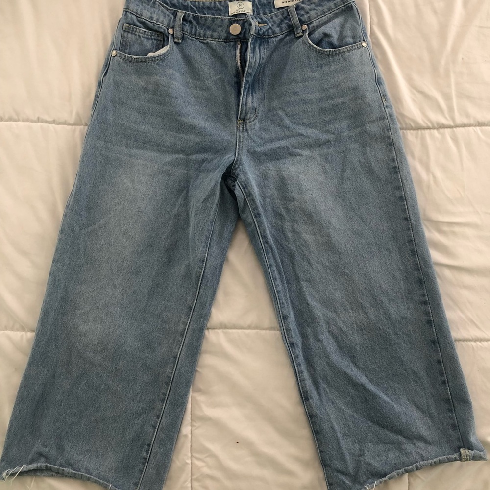 Cotton On Mid Wide Leg Crop Jean